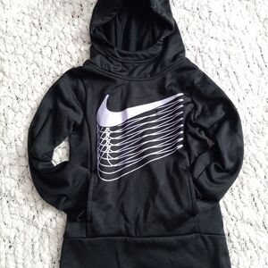 Nike Black Hoodie with Purple Graphic Dri Fit  Size XS 4 Girl